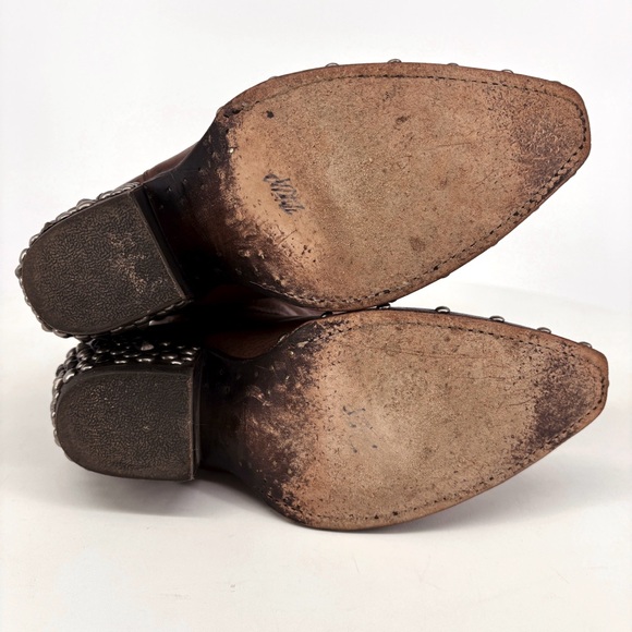 ARIAT Calypso Brown Leather Studded Western Cowboy Boot 6 - Picture 14 of 16